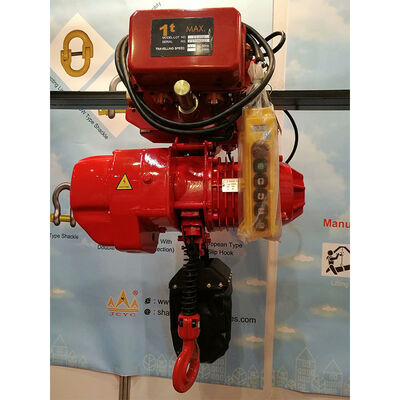 2 tony 380V 440V elektryczny dźwignięcy łańcuch z wózkiem napędowym i funkcją 2 prędkości do podnoszenia przemysłowego